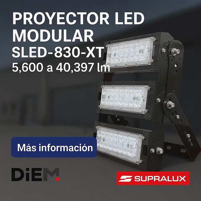 Proyector LED Modular SLED-830-XT | 5,600 a 40,397 lm | Diemsas
